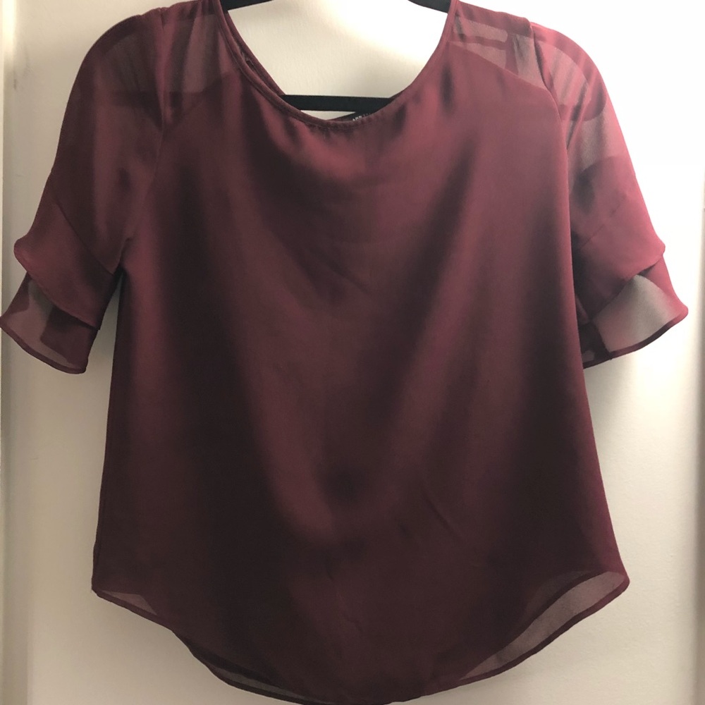 Ann taylor Maroon blouse top 👚
